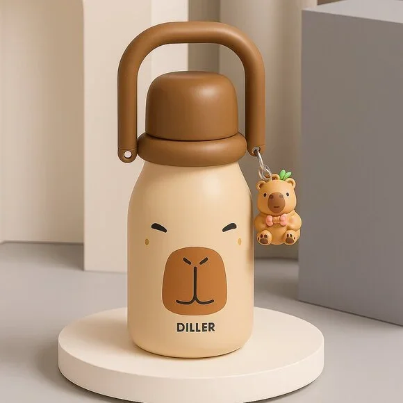 Diller Capybara Thermal Flask Water Bottle Kids School Christmas Gift - Picture 9 of 11